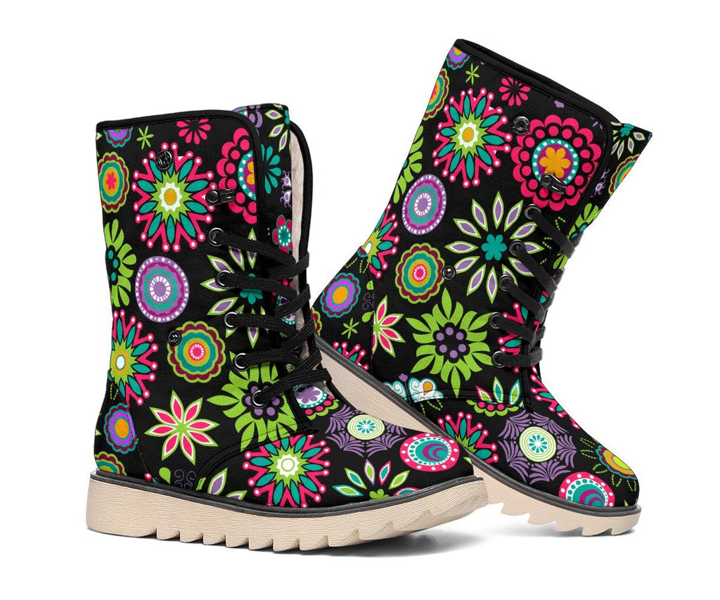 Happy Flowers Polar Boots