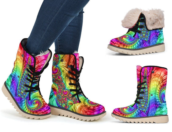 Happy Rainbow Polar Boots