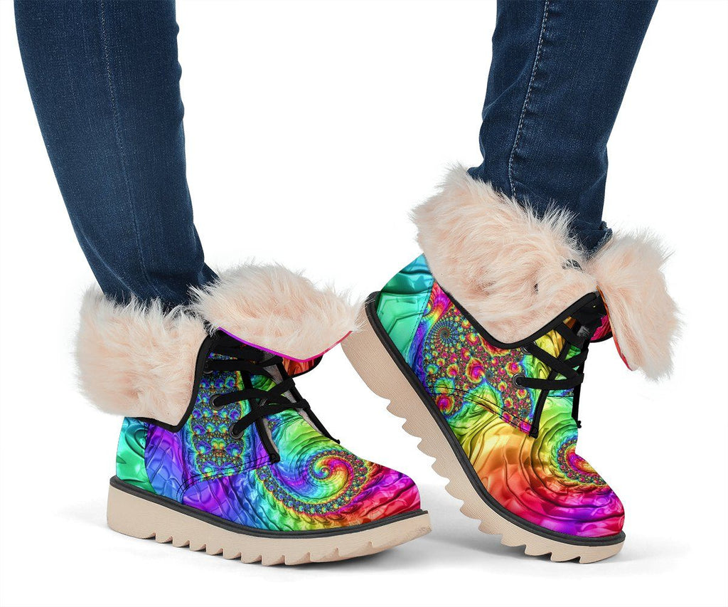 Happy Rainbow Polar Boots