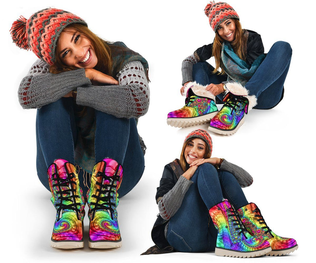 Happy Rainbow Polar Boots