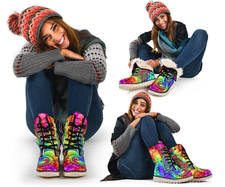 Happy Rainbow Polar Boots