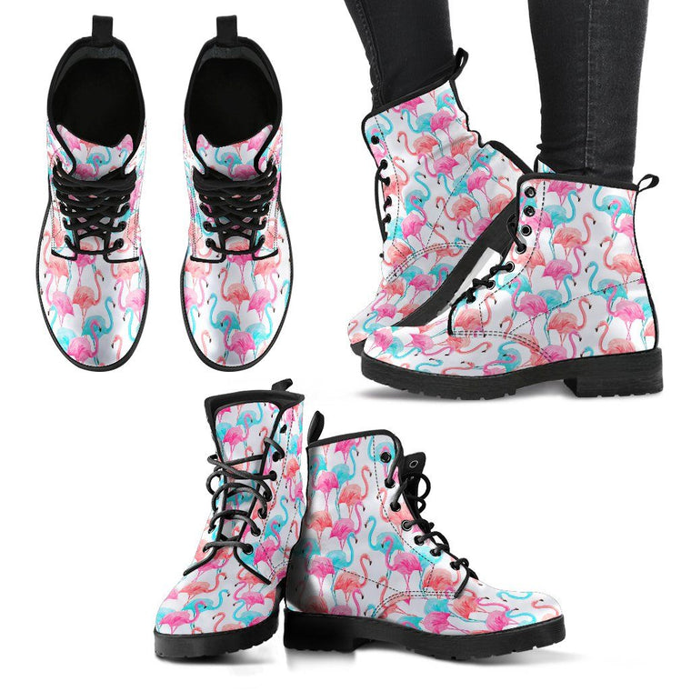 Shoes - Pink Blue Flamingo Boots