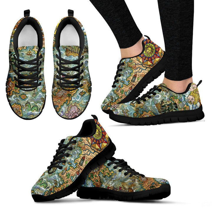Shoes - Treasure Map Women's Sneakers