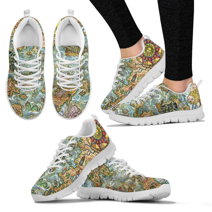 Shoes - Treasure Map Women's Sneakers