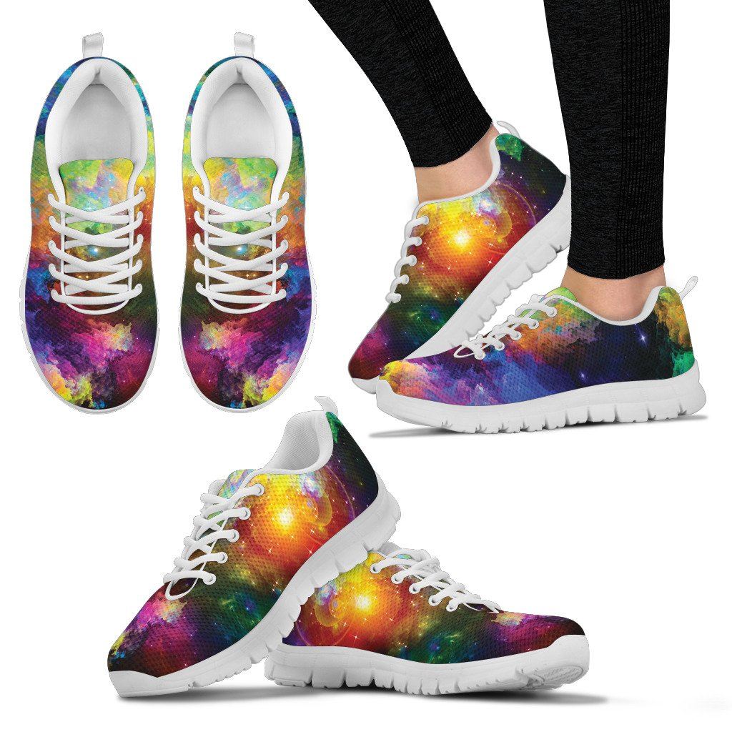 Shoes - White Colorful Universe