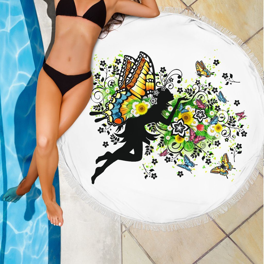Spring Fairy Beach Blanket