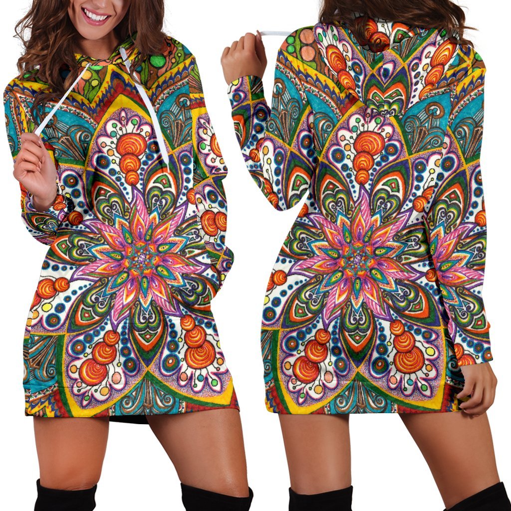 Star Mandala Hoodie Dress