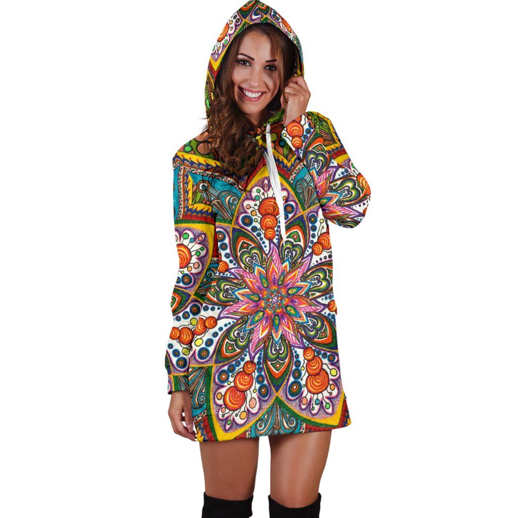 Star Mandala Hoodie Dress