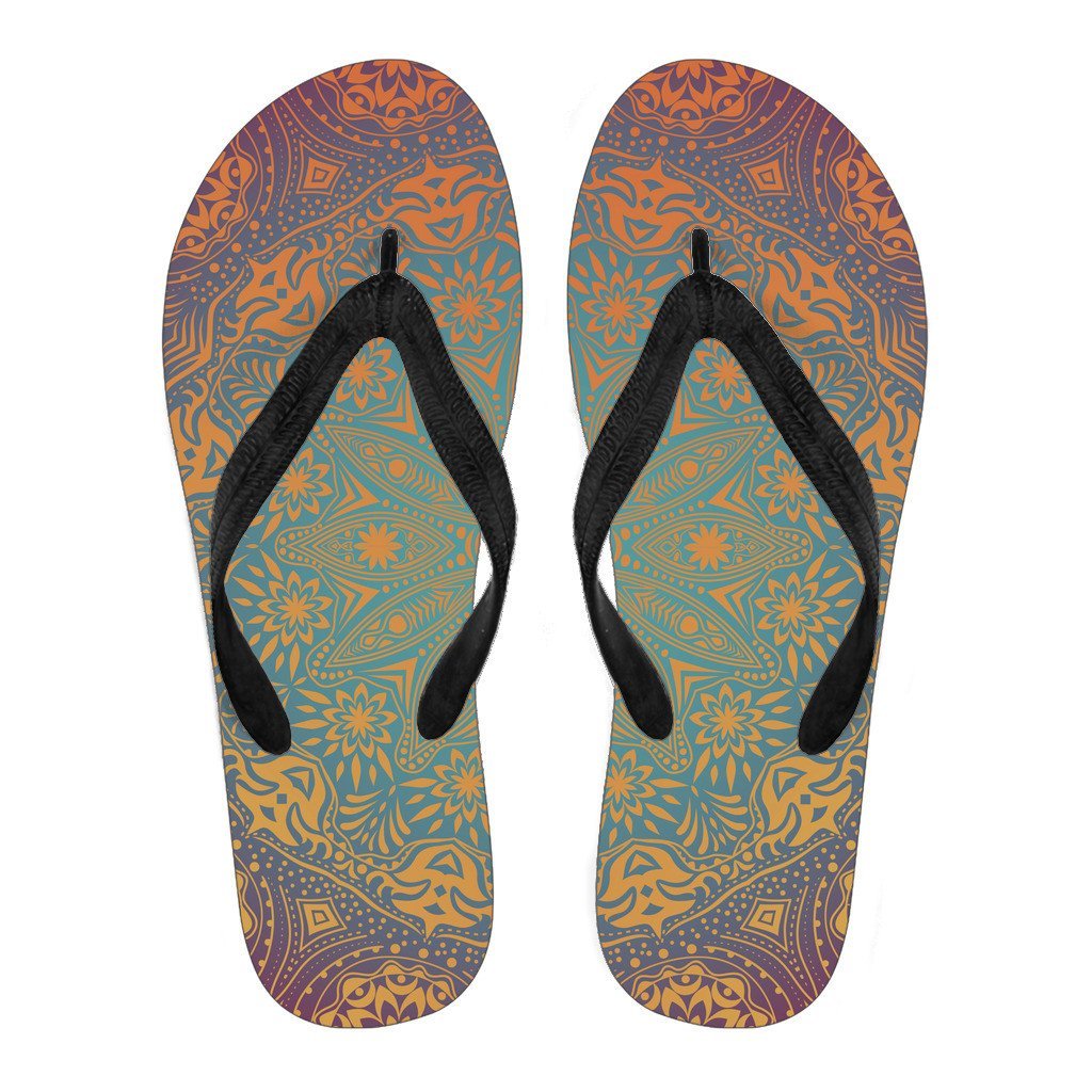 Summer Mandala Flip Flops