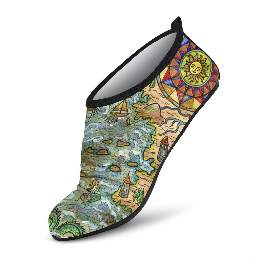 Treasure Map Aqua Shoes
