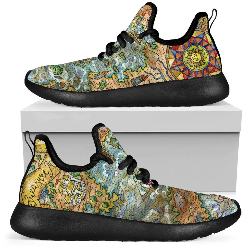 Treasure Map Mesh Knit Sneakers