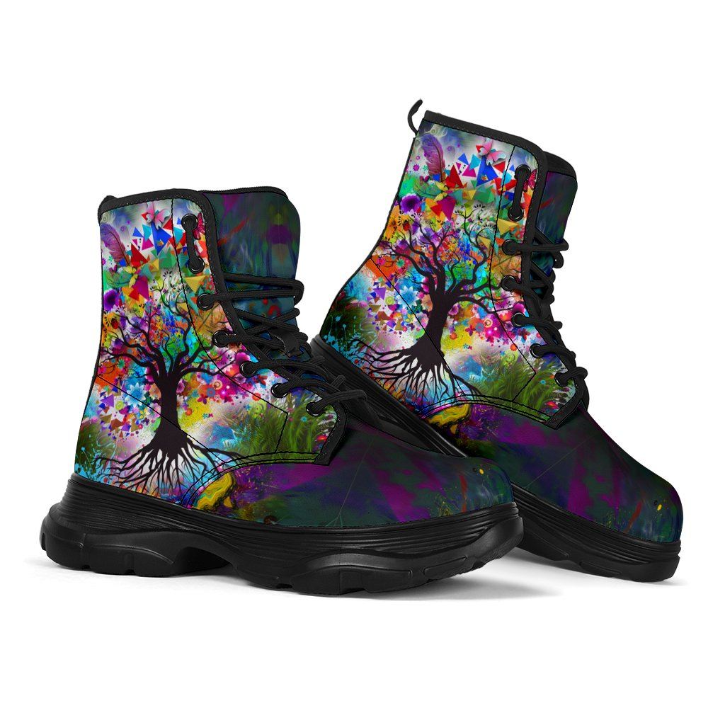 Tree Of Life Chunky Boots