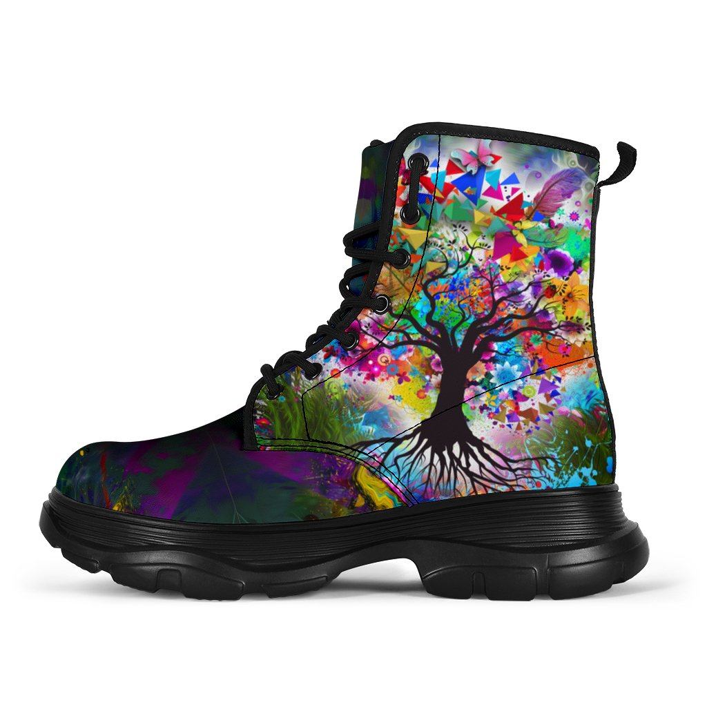 Tree Of Life Chunky Boots