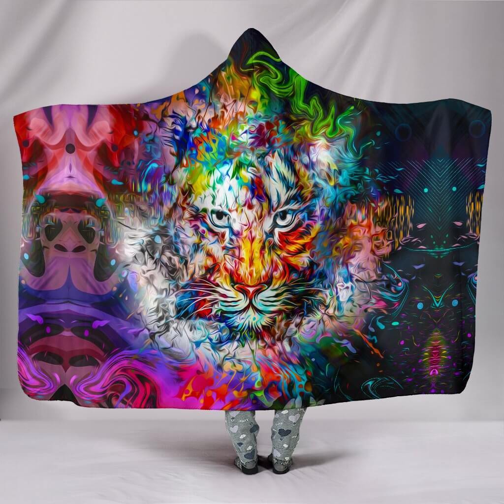 Wild Tiger Hooded Blanket