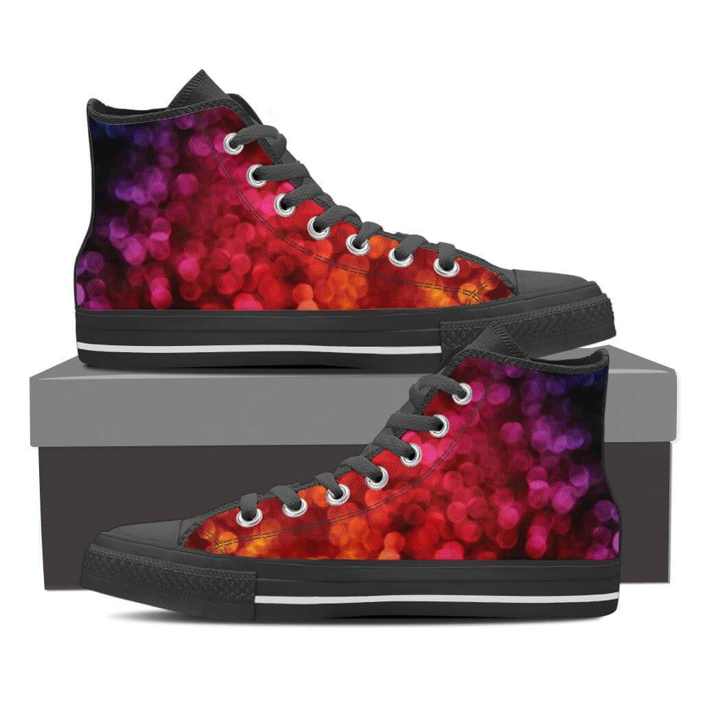 Women High Top Shoes - Color Sparks High Top