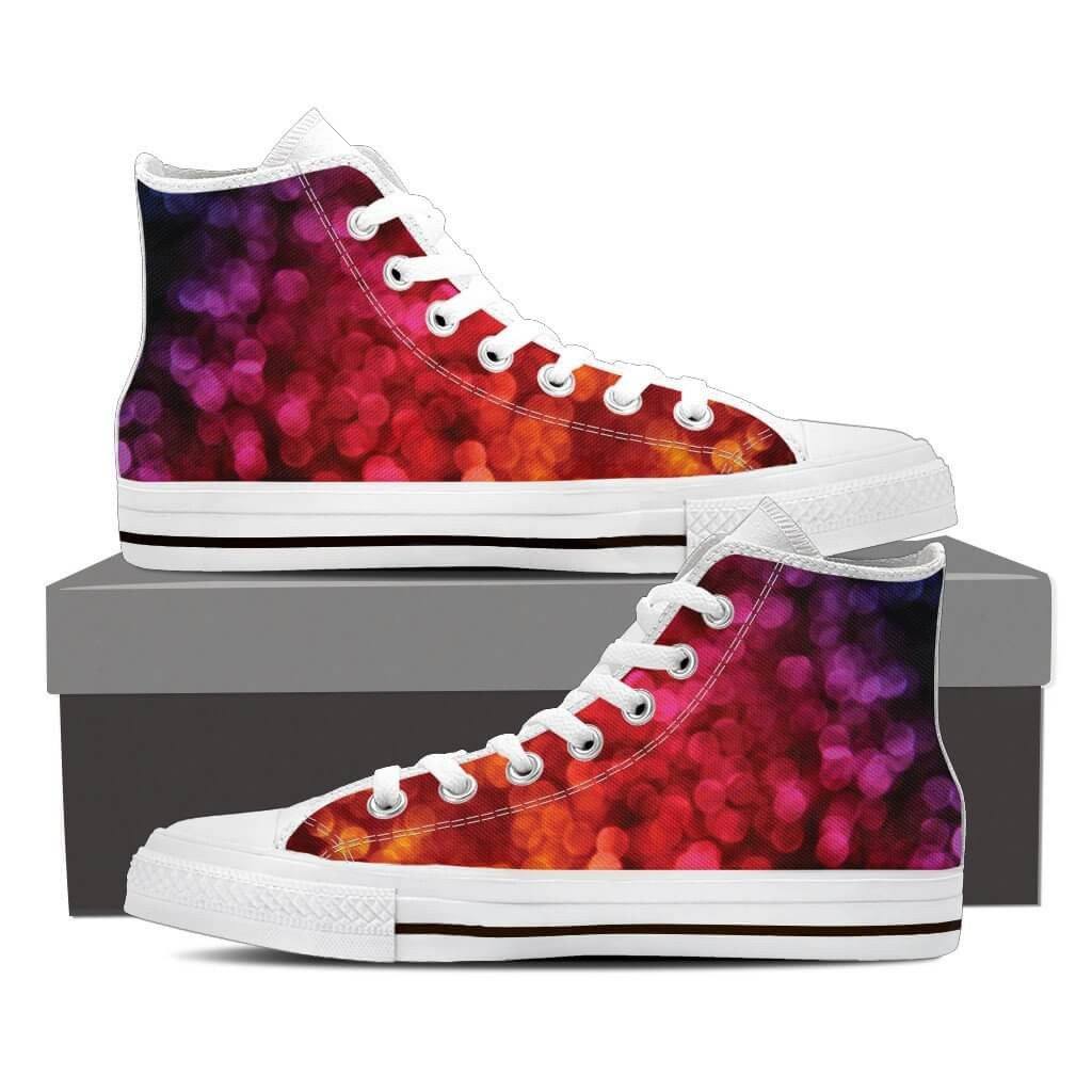 Women High Top Shoes - Color Sparks High Top
