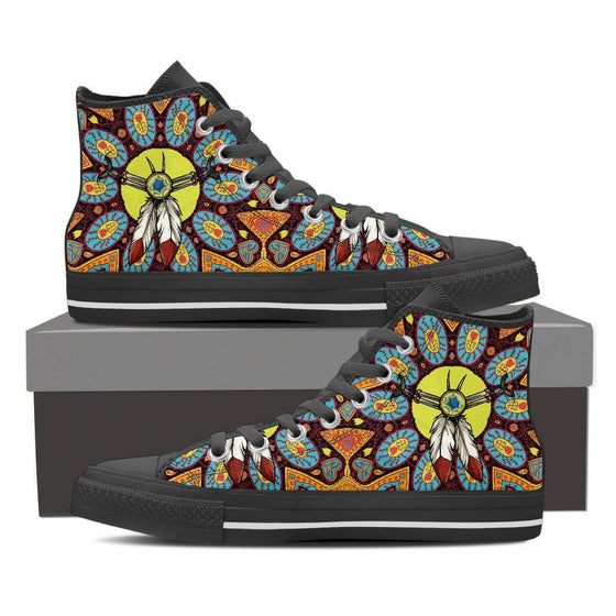 Women High Top Shoes - Indian Charm High Top