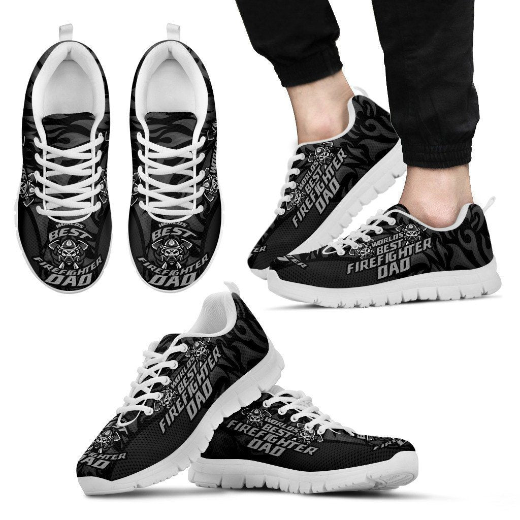 World Best Firefighter Dad Sneakers